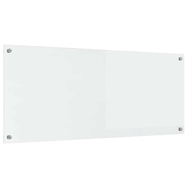 vidaXL K&oslash;kken bagv&aelig;g Transparent 120 x 50 cm h&aelig;rdet glas