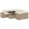 vidaXL sofas&aelig;t til haven 9 dele med hynder polyrattan beige