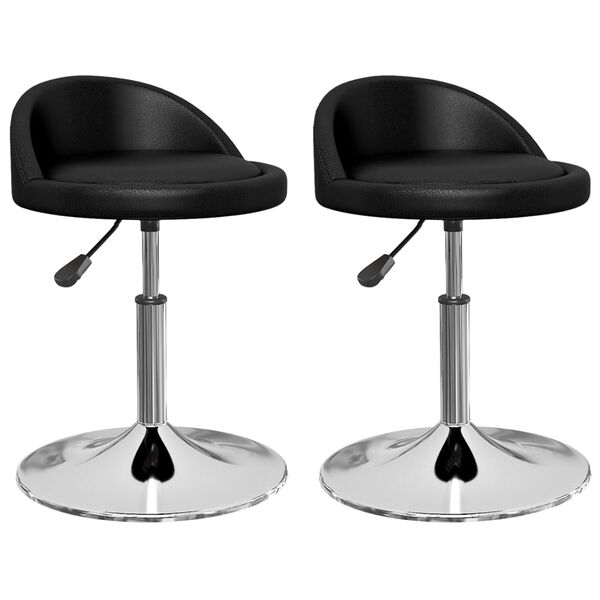 vidaXL drejelige spisebordsstole 2 stk. kunstl&aelig;der sort
