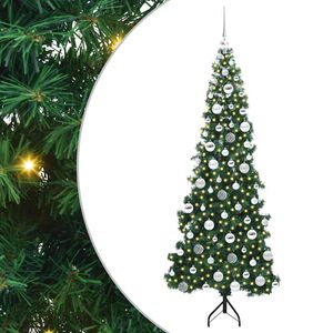 vidaXL Hj&oslash;rne Kunstigt Juletr&aelig; med 300 LED'er Gr&oslash;n 180 cm PVC og metal