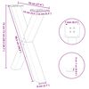 vidaXL spisebordsben X-formet 2 stk. antracit 70 x (72-73) cm stål