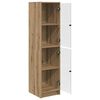vidaXL Highboard Artisan Egetr&aelig; 35 x 37 x 142 cm Konstrueret tr&aelig;