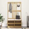 vidaXL Hall træ SANDNES 87x40x159,5 cm massivt fyrretræ
