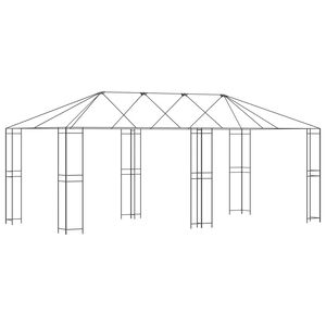 vidaXL Gazebo Ramme 6 x 3 m Sort St&aring;l