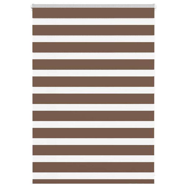 vidaXL zebragardin brun 115x100 cm stofbredde 110,9 cm polyester