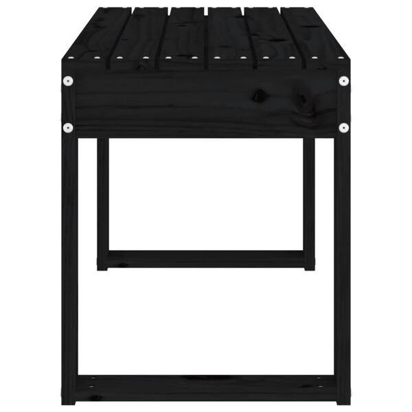 vidaXL havebænk 80x38x45 cm massivt fyrretræ sort