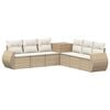 vidaXL Sofa S&aelig;t 7 stk. Beige og cremehvid Poly Rattan og St&aring;l