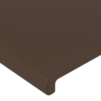 vidaXL sengegavl med kanter 83x23x78/88 cm kunstlæder brun
