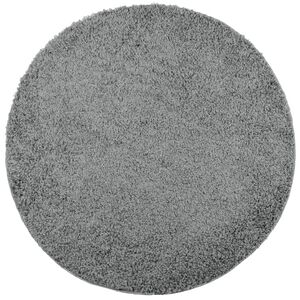 vidaXL shaggy gulvtæppe PAMPLONA Ø 100 cm høj luv grøn
