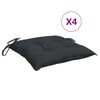 vidaXL stolehynder 4 stk. 40x40x7 cm oxfordstof sort