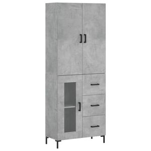 vidaXL h&oslash;jskab 69,5x34x180 cm konstrueret tr&aelig; betongr&aring;
