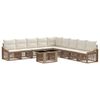 vidaXL Havesofa S&aelig;t 10 stk. Beige og cremehvid polyrattan