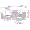vidaXL Havesofa S&aelig;t med pude 9 pcs beige og lysegr&aring; 80 x 80 x 71 cm