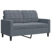 vidaXL 2-personers sofa 120 cm velour m&oslash;rkegr&aring;