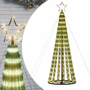 vidaXL LED-juletr&aelig; 275 LED'er 180 cm varmt hvidt lys