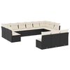 vidaXL sofas&aelig;t til haven 13 dele med hynder polyrattan sort