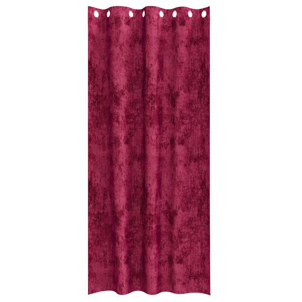 vidaXL Velour Gardiner med gardiner 2 pcs Vinr&oslash;d 245 x 140 cm Fl&oslash;jl