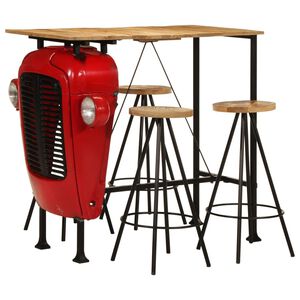 vidaXL barsæt 5 dele massivt mangotræ