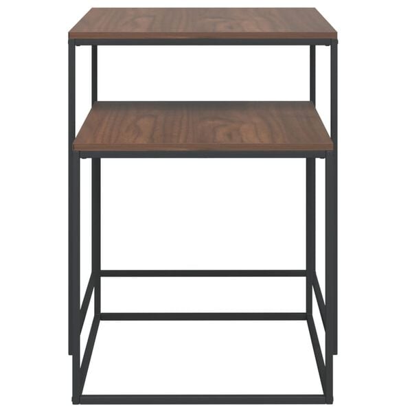 vidaXL sofaborde 2 stk. konstrueret tr&aelig; og metal