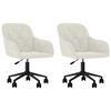 vidaXL drejelige spisebordsstole 2 stk. fl&oslash;jl cremefarvet