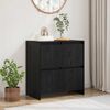 vidaXL Sideboard Sort eg 70 x 41 x 75 cm Konstrueret tr&aelig;