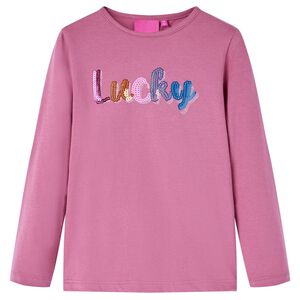 Lang&aelig;rmet T-shirt til b&oslash;rn str. 92 pink