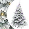 vidaXL Kunstigt juletr&aelig; med 150 LED'er Hvid 150 cm PE og PVC