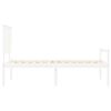 vidaXL seniorseng med sengegavl massivt tr&aelig; hvid