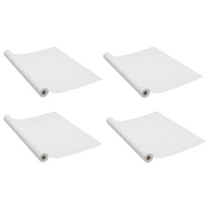 vidaXL selvkl&aelig;bende d&oslash;rfolie 4 stk. 210x90 cm PVC hvidt tr&aelig;