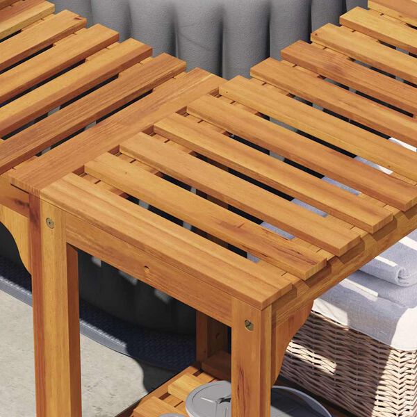 vidaXL Firkantet Udendørs Boblebad Indhegning Brun 230 x 230 cm