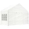 vidaXL pavillon med tag 15,61x4,08x3,22 m polyethylen hvid