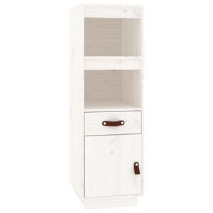 vidaXL h&oslash;jskab 34x40x108,5 cm massivt fyrretr&aelig; hvid