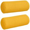 vidaXL Bolsterpuder 2 pcs Lys Gul Ø 15 x 40 cm Velourstof
