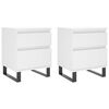 vidaXL sengeborde 2 stk. 40x35x50 cm konstrueret tr&aelig; hvid