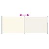 vidaXL sammenrullelig sidemarkise til terrassen 180x500 cm cremefarvet