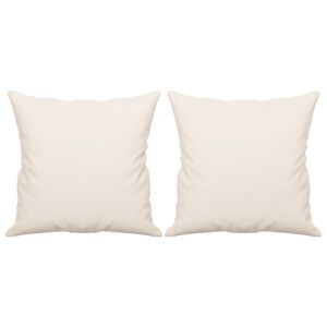 vidaXL pyntepuder 2 stk. 40x40 cm mikrofiberstof beige