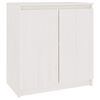 vidaXL skab 60x36x65 cm massivt fyrretr&aelig; hvid