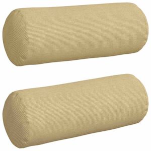 vidaXL Bolsterpuder 2 pcs Gr&aring;gr&oslash;n &Oslash; 25 x 70 cm Velourstof