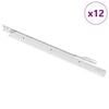 vidaXL Skuffeskinne 12 stk. Hvid 350 mm St&aring;l
