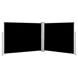 vidaXL sammenrullelig sidemarkise 140 x 1000 cm sort
