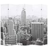 vidaXL foldbar rumdeler 228 x 170 cm New York by Day sort og hvid
