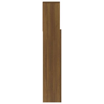 vidaXL sengegavl med opbevaring 180x19x103,5 cm brun egetræsfarve