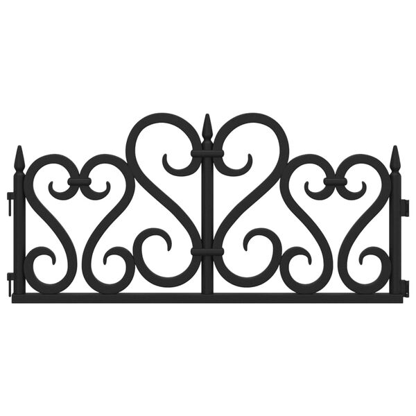 vidaXL gr&aelig;skanter 17 stk. 10 m PP sort