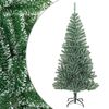 vidaXL kunstigt juletr&aelig; med sne 210 cm gr&oslash;n