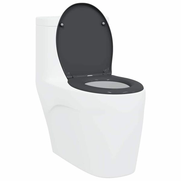 vidaXL Toilet s&aelig;de Antracit 44,8 x 37,3 x 4,2 cm Duroplast