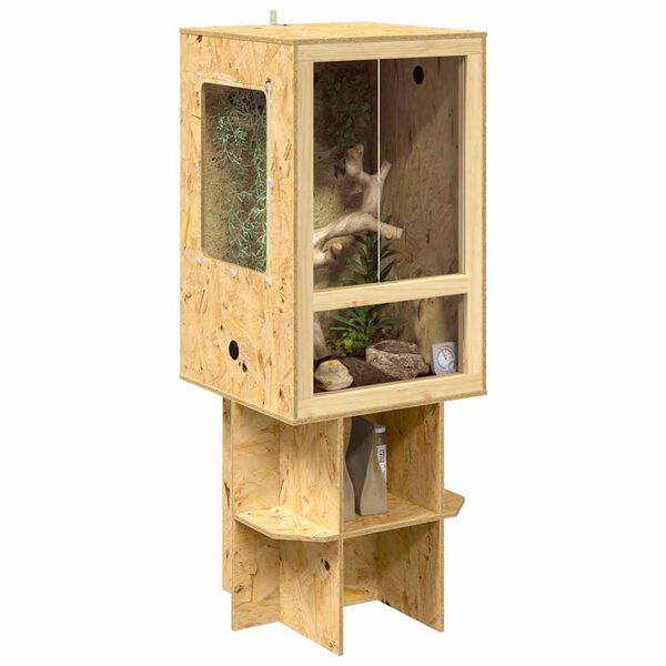 vidaXL Terrarium Brun 50 x 50 x 130 cm OSB