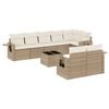 vidaXL sofas&aelig;t til haven 9 dele med hynder polyrattan beige