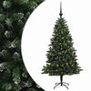 vidaXL Kunstig juletr&aelig; med kugler 150 cm 150 LED'er Varm hvid