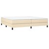 vidaXL Boxspring sengeramme 200x200 cm stof cremefarvet