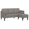 vidaXL Sofa S&aelig;t med pude 2 pcs Gr&aring;brun Polyester